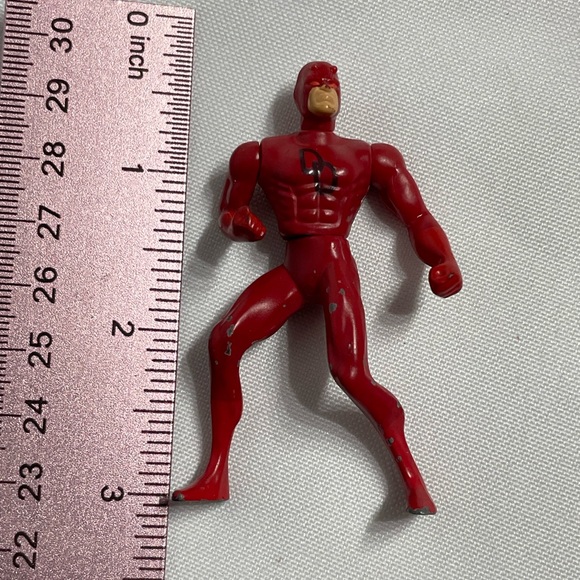2003 Marvel 3” die cast Daredevil posable figure some wear on paint good conditi - Picture 2 of 4